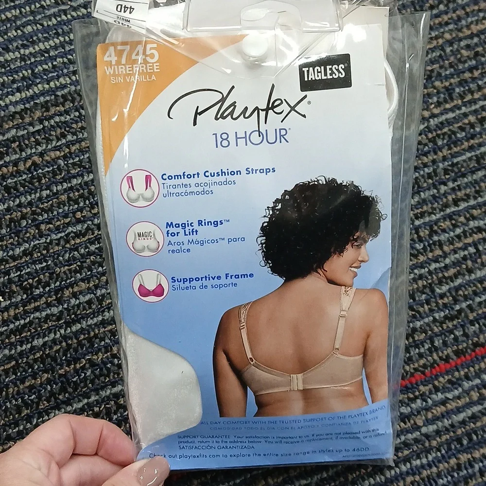 NWT Playtex 18 Hour 44D Ultimate Lift & Support Wireless Full Figure Bra